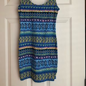 Blue Forever 21 print mini dress
